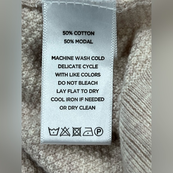 Lilla P Tunic Shawl Collar Cotton Modal Size P/S Neutral Beige - Picture 4 of 9